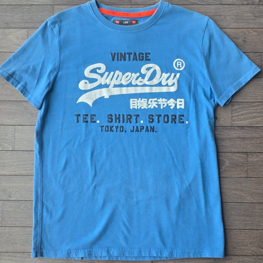 SUPERDRY 100% COTTON SOFT HAND VINTAGE LOOK TEE SHIRT